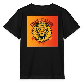 Roar like a Lion - T-shirt bio MINI CREATOR Stanley/Stella Enfant - noir - Devant - Mikhail (115cm)