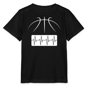 Basketball Lines as a Heartbeat - Streetball Logo - Stanley/Stella MINI CREATOR Kids’ T-Shirt - black - Front - Mikhail (115cm)