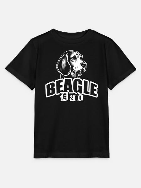 "Beagle Dad" mit Hundekopf - Stanley/Stella Kinder T-Shirt MINI CREATOR - Schwarz