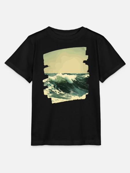 Wellen und Meer - Stanley/Stella Kinder T-Shirt MINI CREATOR - Schwarz