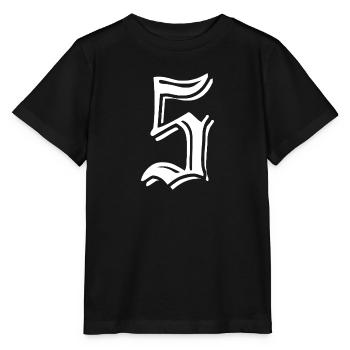 Fünf - Stanley/Stella Kinder T-Shirt MINI CREATOR  - Schwarz - Vorne - Mikhail (115cm)
