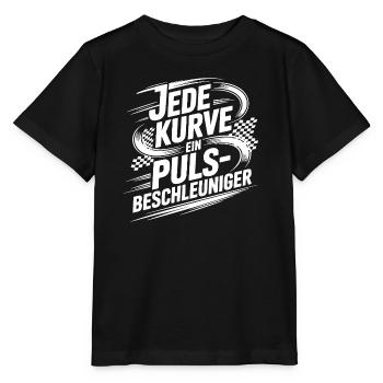 Jede Kurve ein Pulsbeschleuniger - Stanley/Stella Kinder T-Shirt MINI CREATOR  - Schwarz - Vorne - Mikhail (115cm)