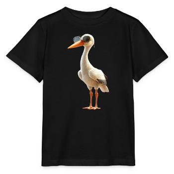 Stork Lover White Stork Giant Stork Storks Storks - Stanley/Stella MINI CREATOR Kids’ T-Shirt - black - Front - Mikhail (115cm)