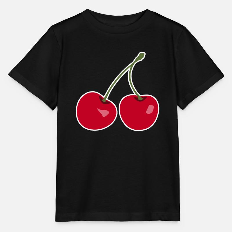 Cherry, Red cherries - Stanley/Stella MINI CREATOR Kids’ T-Shirt - black