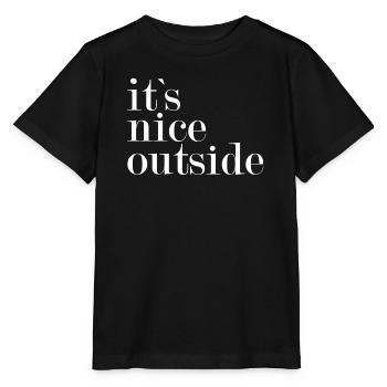 Il fait beau dehors... - T-shirt bio MINI CREATOR Stanley/Stella Enfant - noir - Devant - Mikhail (115cm)
