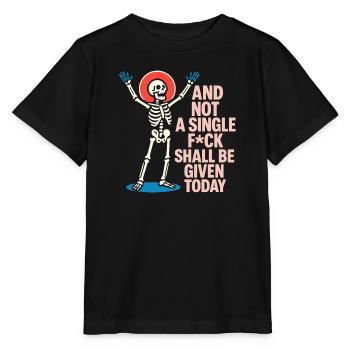 Lebendiges Skelett Celebration Design - Stanley/Stella Kinder T-Shirt MINI CREATOR  - Schwarz - Vorne - Mikhail (115cm)