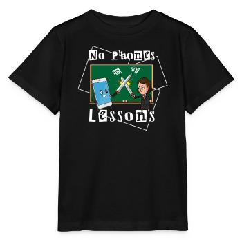 Pas de téléphone dans mes cours - T-shirt bio MINI CREATOR Stanley/Stella Enfant - noir - Devant - Mikhail (115cm)
