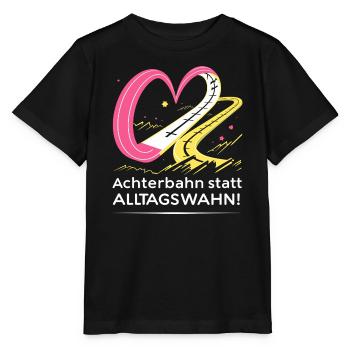 Roller coaster instead of everyday mania - Stanley/Stella MINI CREATOR Kids’ T-Shirt - black - Front - Mikhail (115cm)