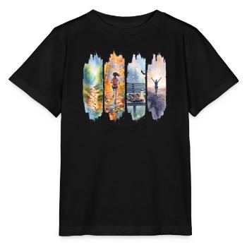 Running Girl Gift Running Girl Motivation - Stanley/Stella MINI CREATOR Kids’ T-Shirt - black - Front - Mikhail (115cm)