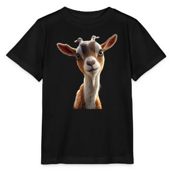 Chèvre Chèvre domestique Capricorne Chèvre Chèvre Chèvre mignonne - T-shirt bio MINI CREATOR Stanley/Stella Enfant - noir - Devant - Mikhail (115cm)