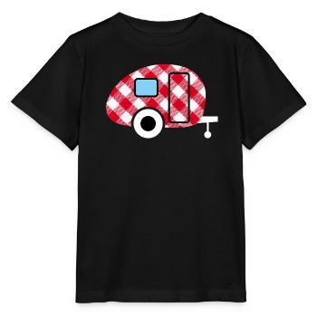 Caravane Caravane à carreaux motif Camping Fan - T-shirt bio MINI CREATOR Stanley/Stella Enfant - noir - Devant - Mikhail (115cm)