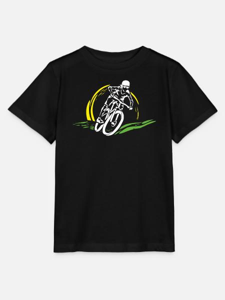 MTB Trikot Damen Mountainbike Shirts - Stanley/Stella Kinder T-Shirt MINI CREATOR  - Schwarz