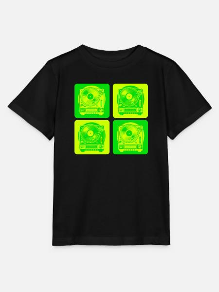 Plattenspieler Style - Stanley/Stella Kinder T-Shirt MINI CREATOR - Schwarz