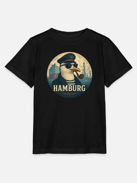 Captain Möwe – Hamburg Style - Stanley/Stella Kinder T-Shirt MINI CREATOR  - Schwarz