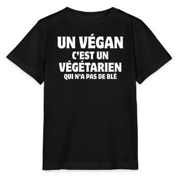 vegan, vegan, vegetarisch, Lebensmittel - Stanley/Stella Kinder T-Shirt MINI CREATOR  - Schwarz - Vorne - Mikhail (115cm)