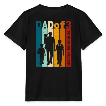 Papa & 3 Söhne Geschenk Design zum Vatertag - Stanley/Stella Kinder T-Shirt MINI CREATOR  - Schwarz - Vorne - Mikhail (115cm)