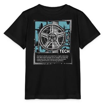 Schéma directeur des jantes – Roue d’esquisse technologique - T-shirt bio MINI CREATOR Stanley/Stella Enfant - noir - Devant - Mikhail (115cm)