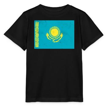 Drapeau du Kazakhstan - T-shirt bio MINI CREATOR Stanley/Stella Enfant - noir - Devant - Mikhail (115cm)