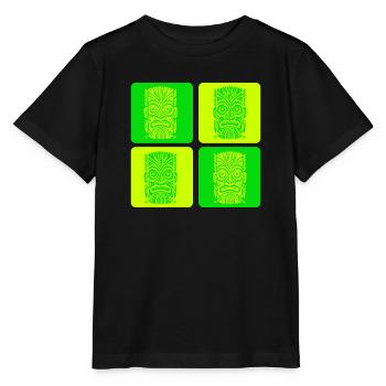 Masque Tiki - T-shirt bio MINI CREATOR Stanley/Stella Enfant - noir - Devant - Mikhail (115cm)