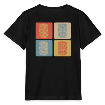 Masque Tiki - T-shirt bio MINI CREATOR Stanley/Stella Enfant - noir - Devant - Mikhail (115cm)
