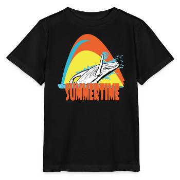 Baleine à bosse - T-shirt bio MINI CREATOR Stanley/Stella Enfant - noir - Devant - Mikhail (115cm)
