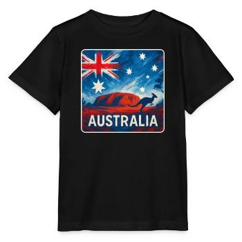 Conception de l’Outback australien - T-shirt bio MINI CREATOR Stanley/Stella Enfant - noir - Devant - Mikhail (115cm)