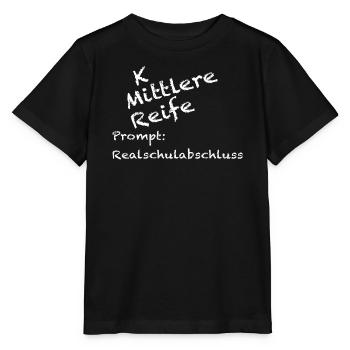Realschule Abschluss Shirt Mittlere Reife KI - Stanley/Stella Kinder T-Shirt MINI CREATOR  - Schwarz - Vorne - Mikhail (115cm)