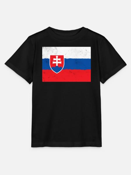 Flagge der Slowakei - Stanley/Stella Kinder T-Shirt MINI CREATOR - Schwarz