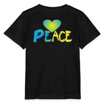 Paix Cœur Paix Signe de paix - T-shirt bio MINI CREATOR Stanley/Stella Enfant - noir - Devant - Mikhail (115cm)