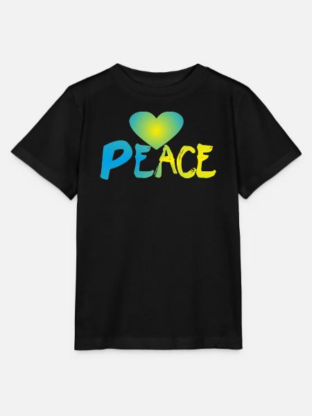 Peace Herz Frieden Friedenszeichen - Stanley/Stella Kinder T-Shirt MINI CREATOR - Schwarz