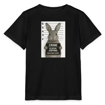 Lapin criminel - T-shirt bio MINI CREATOR Stanley/Stella Enfant - noir - Devant - Mikhail (115cm)