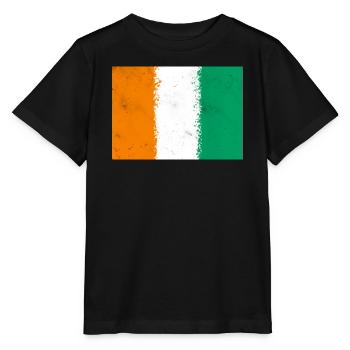 Flagge von Côte d'Ivoire - Stanley/Stella Kinder T-Shirt MINI CREATOR  - Schwarz - Vorne - Mikhail (115cm)