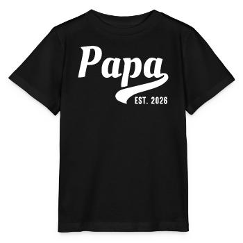Papa established 2026 - Stanley/Stella MINI CREATOR Kids’ T-Shirt - black - Front - Mikhail (115cm)