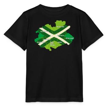 Achterhoek Umriss mit Farben - Stanley/Stella Kinder T-Shirt MINI CREATOR  - Schwarz - Vorne - Mikhail (115cm)