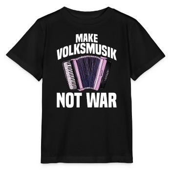 Akkordeon - Make Volksmusik not War - Stanley/Stella Kinder T-Shirt MINI CREATOR  - Schwarz - Vorne - Mikhail (115cm)