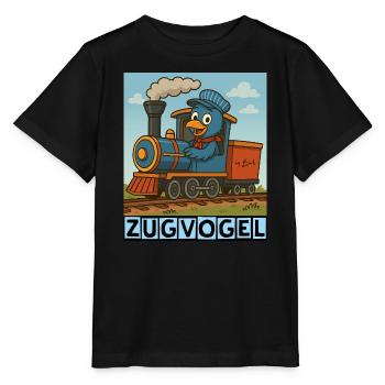 Zugvogel by Rico Beck - Stanley/Stella Kinder T-Shirt MINI CREATOR  - Schwarz - Vorne - Mikhail (115cm)