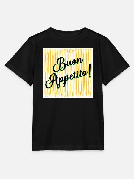 Spaghetti Guten Appetit - Stanley/Stella Kinder T-Shirt MINI CREATOR - Schwarz