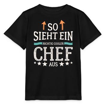 So sieht ein richtig cooler Chef aus - Stanley/Stella Kinder T-Shirt MINI CREATOR  - Schwarz - Vorne - Mikhail (115cm)