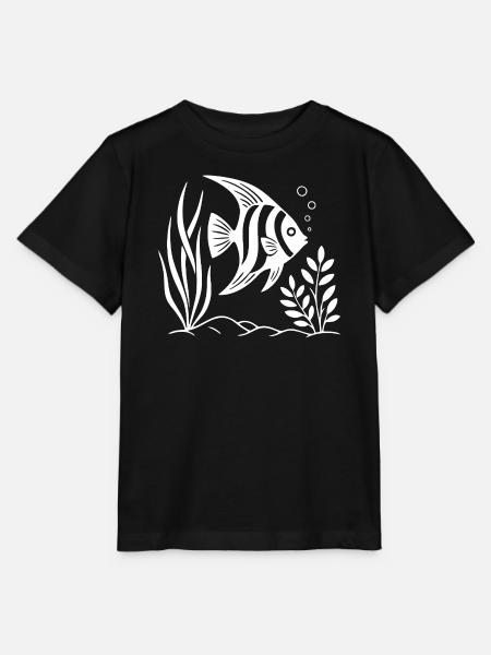 Unterwasserfisch-Illustration für Bekleidung - Stanley/Stella Kinder T-Shirt MINI CREATOR  - Schwarz
