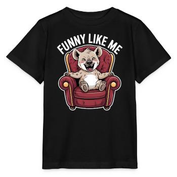 Niedliche Hyäne Comicfigur - Stanley/Stella Kinder T-Shirt MINI CREATOR  - Schwarz - Vorne - Mikhail (115cm)