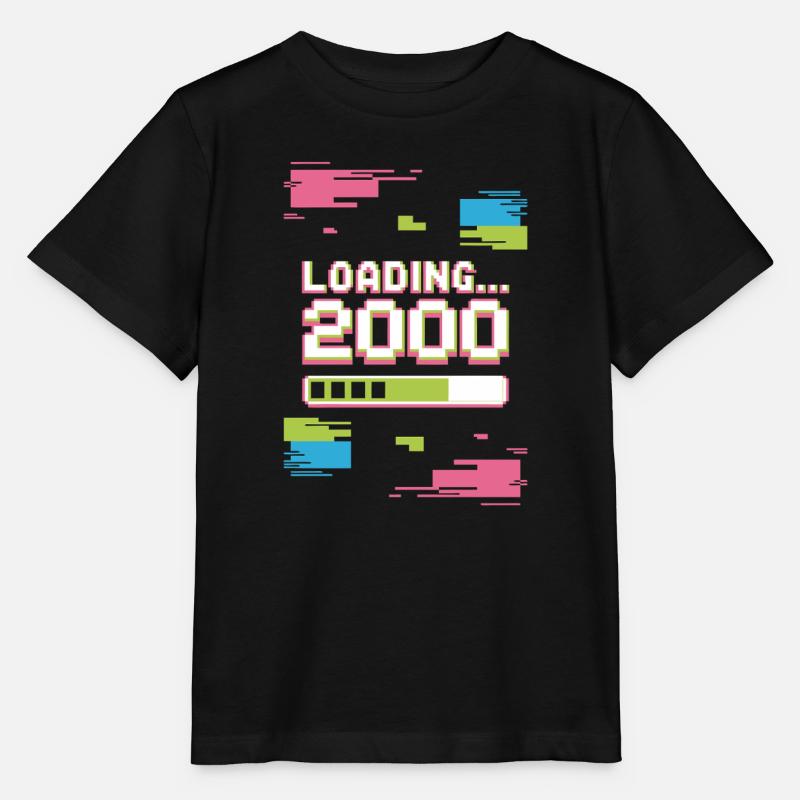 Retro Loading 2000 Pixel - Stanley/Stella Kinder T-Shirt MINI CREATOR  - Schwarz