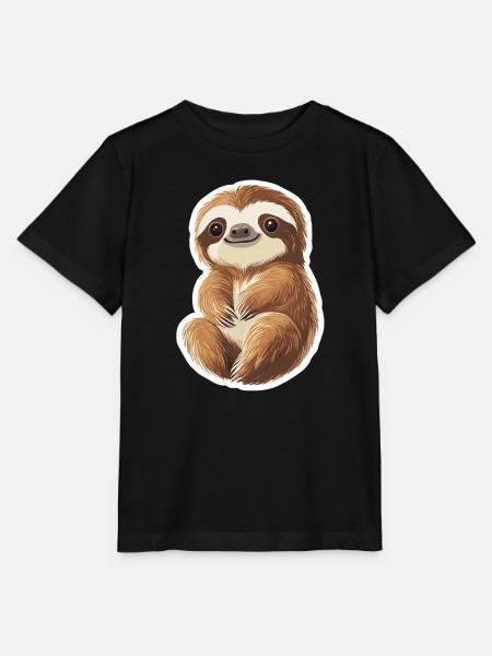 Faultier - Stanley/Stella Kinder T-Shirt MINI CREATOR - Schwarz