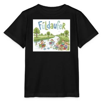 Fuldaufer : l’aventure fluviale ! - T-shirt bio MINI CREATOR Stanley/Stella Enfant - noir - Devant - Mikhail (115cm)