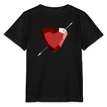 Cœur de rubis blessé – Amour, beauté et rupture - T-shirt bio MINI CREATOR Stanley/Stella Enfant - noir - Devant - Mikhail (115cm)
