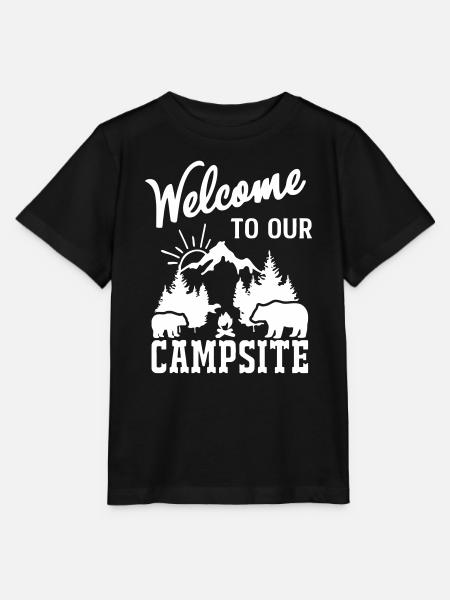 Bergnatur Lagerfeuerszene - Stanley/Stella Kinder T-Shirt MINI CREATOR - Schwarz