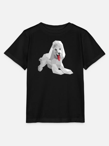 Eleganter Low-Poly-Pudel - Stanley/Stella Kinder T-Shirt MINI CREATOR  - Schwarz