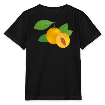 Motif mirabelle à la chair juteuse - T-shirt bio MINI CREATOR Stanley/Stella Enfant - noir - Devant - Mikhail (115cm)