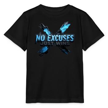 No Excuses Just Wins – Motivational Gym Design - Stanley/Stella MINI CREATOR Kids’ T-Shirt - black - Front - Mikhail (115cm)