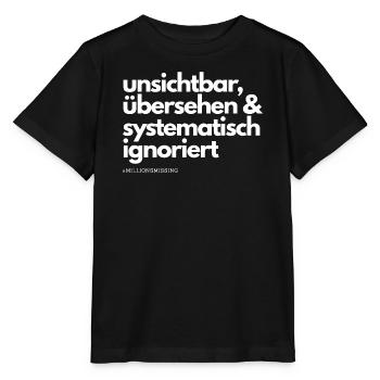 L’EM/SFC systématiquement ignoré blanc - T-shirt bio MINI CREATOR Stanley/Stella Enfant - noir - Devant - Mikhail (115cm)