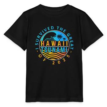 Badge survivant du tsunami à Hawaï - T-shirt bio MINI CREATOR Stanley/Stella Enfant - noir - Devant - Mikhail (115cm)